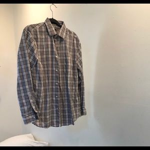 NEIMAN MARCUS Plaid Button Down